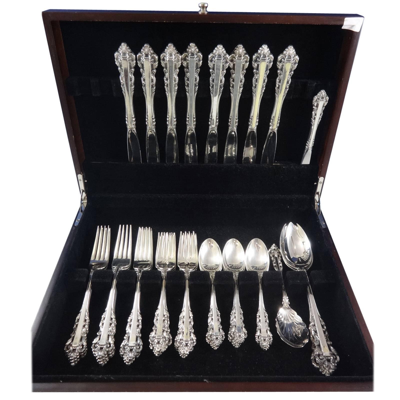 Medici, New, by Gorham Sterling Silver Flatware Set for Eight, 36 Pieces