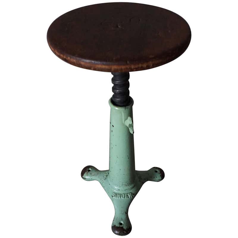 Vintage Industrial Factory Stool by Singer at 1stDibs | antique singer ...