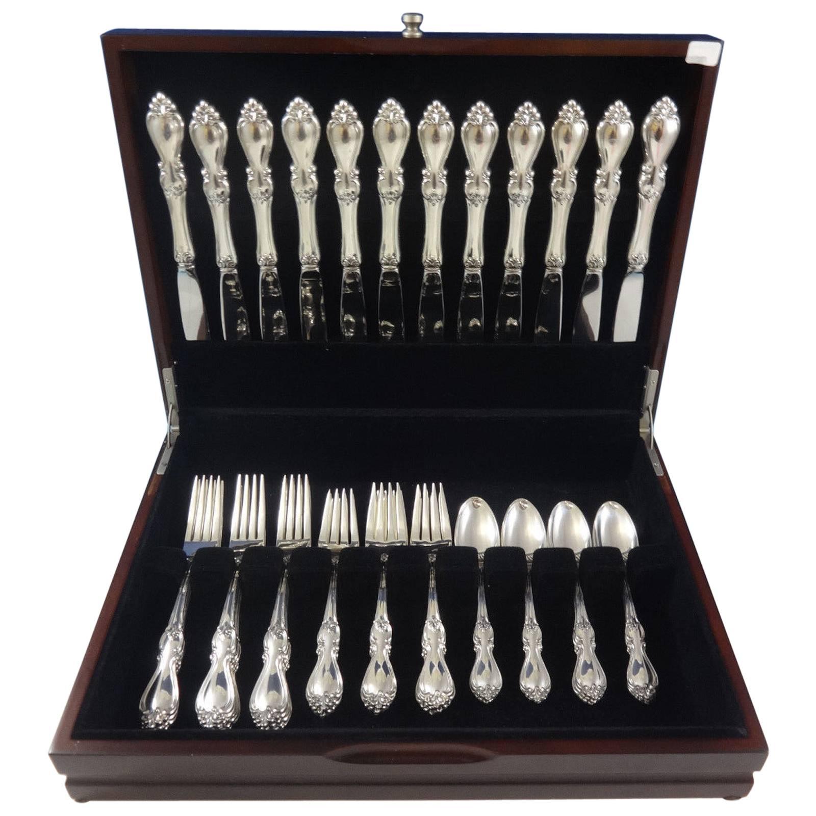 Queen Elizabeth I by Towle Sterling Silver Flatware Set for 12, 48 Pieces