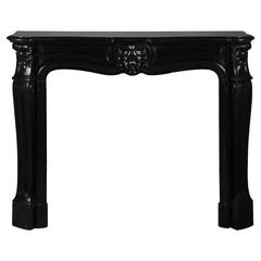 Pure black marble fireplace mantel , period 1880