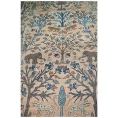 Rare Antique Persian Sultanabad "Animal Carpet"