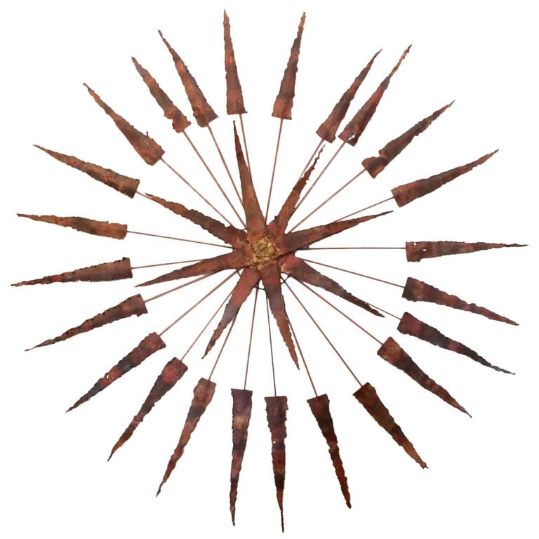 Starburst Metal Wall Sculpture at 1stdibs