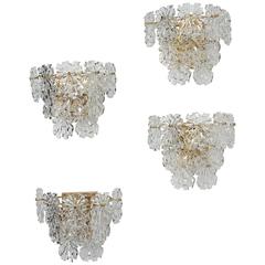 "Fireworks" Faceted Crystal Sconces by Kinkeldey