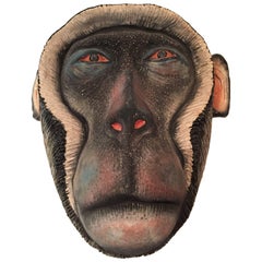 Monkey Mask Ceramic Sculpture by Ardmore from South Africa