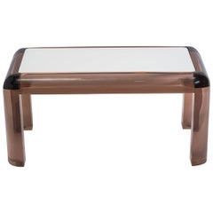 Retro Chunky Lucite Side or Cocktail Table