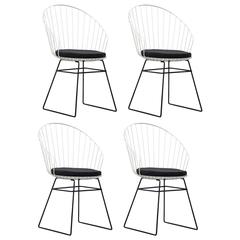 Set of four Cees Braakman Pastoe wire Flamenco chairs