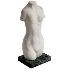 Shi-Jia Chen Nude Marble Torso Sculpture
