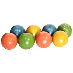 Vintage Midcentury Wooden Bocci Balls