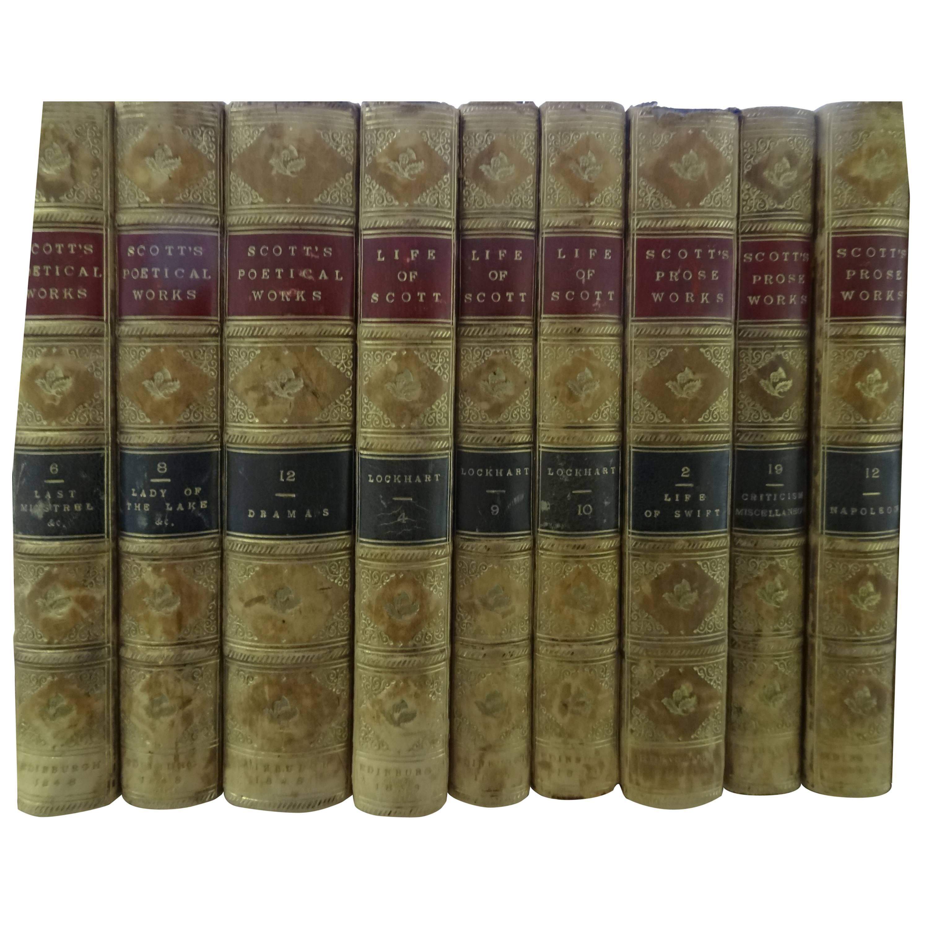 Part Set Works by Sir Walter Scott, Published by Cadell Edinburgh For Sale