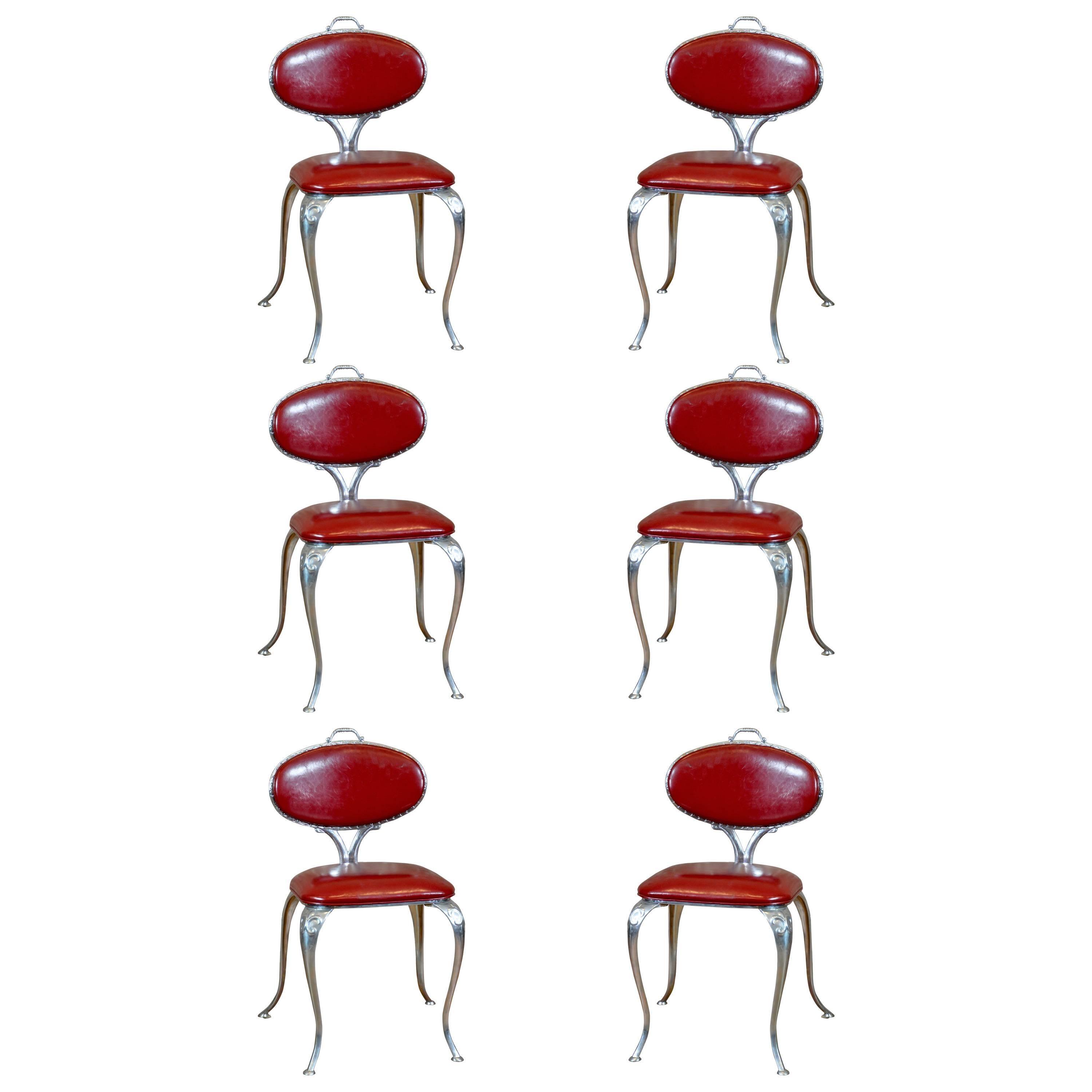 Rare Set of Six Dining Chairs For Sale