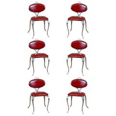 Rare Set of Six Dining Chairs