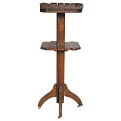 Antique Dry Goods Store Display Wood Stand