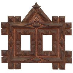 Antique Tramp Art Frame