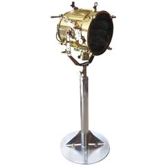 Used British Ship Brass Signaling Projector Standing Lamp