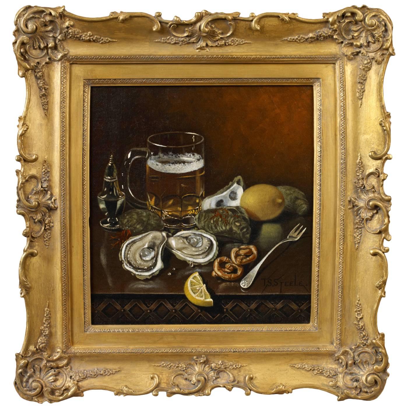 Thomas Sedgewick Steele Still Life of Oysters For Sale