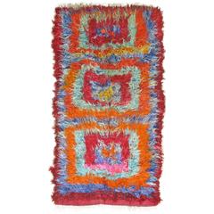 Vintage Turkish Tulu Yatak Rug 8