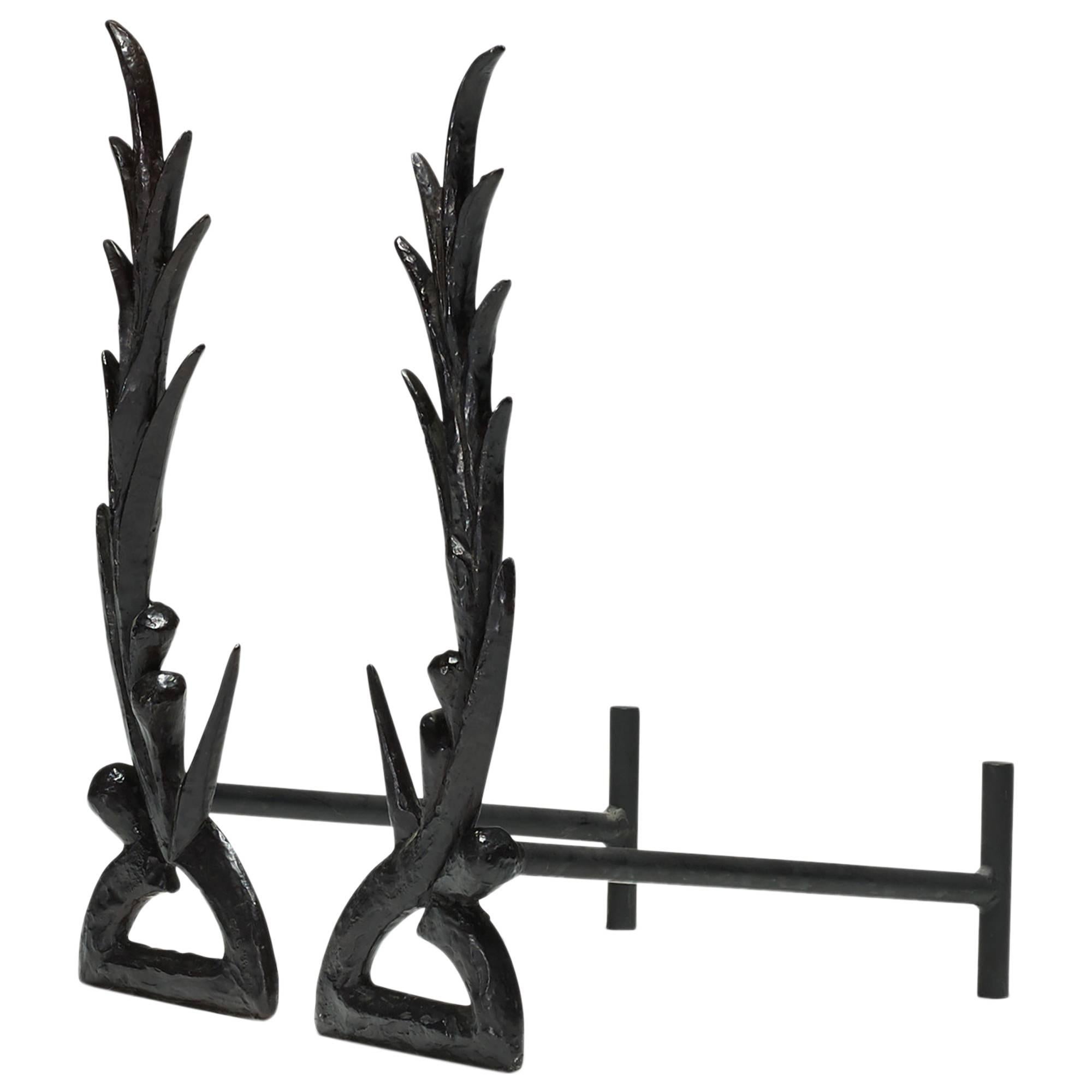 A15 Andirons, Pair by Gene Summers im Angebot