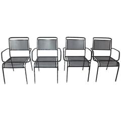 Mid-Century Garden Metal Armchairs
