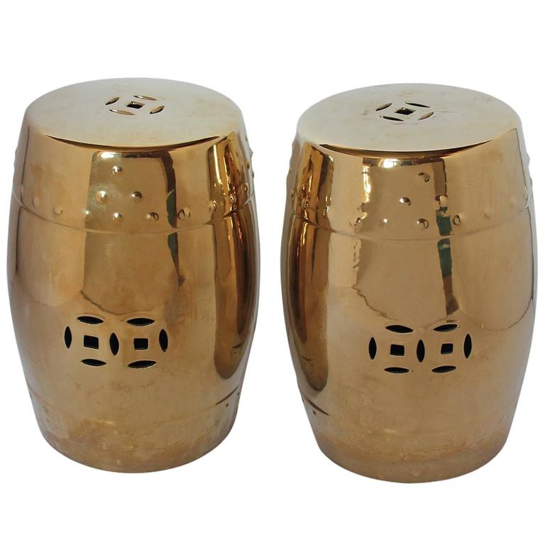 MidCentury Chinese Garden Porcelain Stools or Drum Tables For Sale at