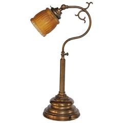 Antique Italian Bronze Desk Lamp