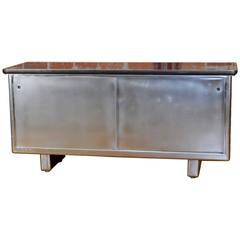 Used Classic Polished Steel Credenza