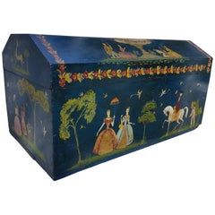 Salvador Corona Painted Blanket Chest, Mexico, circa 1940