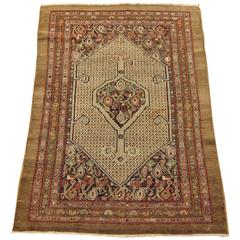 Persian Hamadan Camel Hair Oriental Rug, in Small Size, with Soft Earth Tones 7
