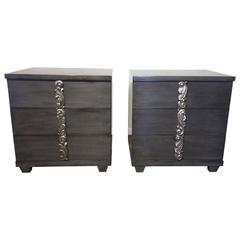 Pair of Magnificent Art Deco Charcoal Grey Cabinets 10