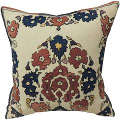 Antique Textile Embroidery Suzani Pillow