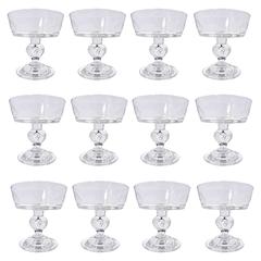 Set or 12 Steuben Champagne Glasses for Gumps