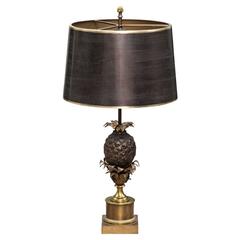 Fantastic Bronze Maison Charles Signed Pineapple Table Lamp