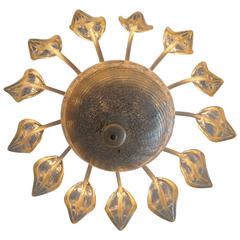 Italian Murano Glass Chandelier by Barovier & Toso 2