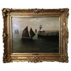 F. Wood Painting, Signed and Dated 1907 4