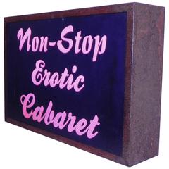 Vintage God's Own Junkyard, Non-Stop Erotic Cabaret Light Box
