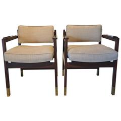 Architectural Sornay Style Elegant Pair of Armchairs 8
