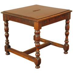 French Walnut Louis XIII Style Mid-19th Century Side Table