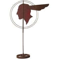 Vintage All Original Pontiac Dealership Weathervane, 1930s