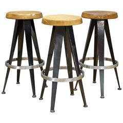 Used Mid-Century French Modernist Atomic Bar Stools