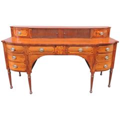 Antique Early 19th C Scottish Sheraton Sideboard with Exotic Caribbean Woods