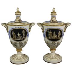 Pair of Neoclassical Italian Lidded Urns 12