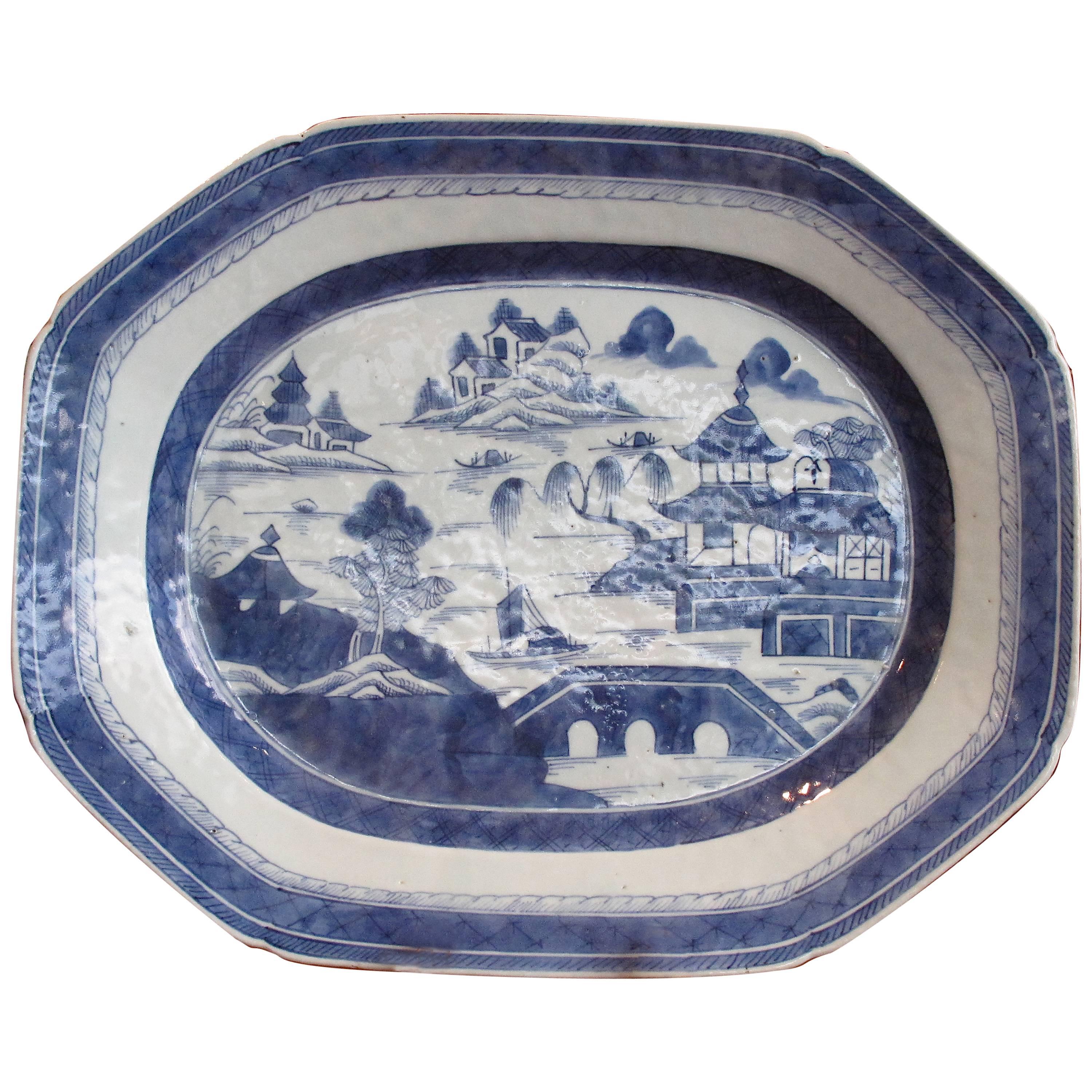 Large Canton Platter For Sale