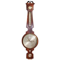 English Mahogany Prince of Wales Banjo Barometer, Circa 1820 9