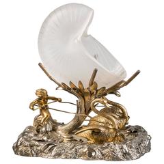 Victorian English Silver Plate and Crystal Cornucopia, 1846 12