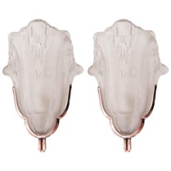 Pair of 1940s Sconces Signed by Ateliers Petitot