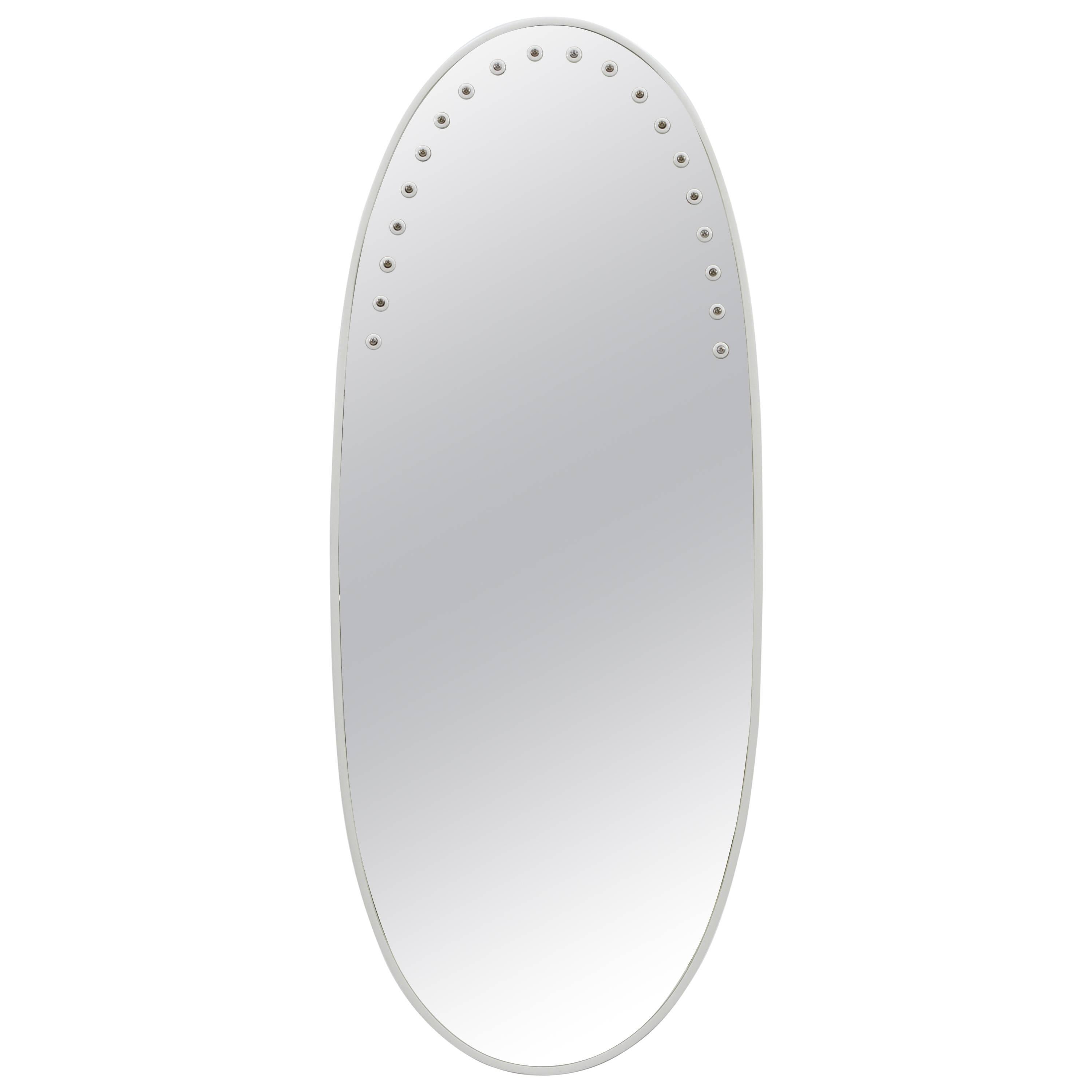 Huge Elliptical Wall Mirror by Gino Sarfatti for Arteluce, Italy, 1970s