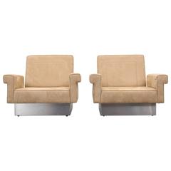 Pair of Jacques Charpentier Lounge Chairs, Circa 1975