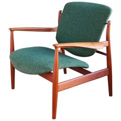Finn Juhl Model FD 136 Teak Lounge Chair