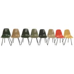 Set of Eight Herman Miller Eames DSX Chairs