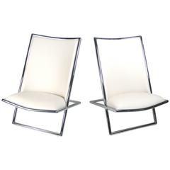Scissor Lounge Chairs by Ward Bennett