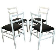 Set of Four Gio Ponti Leggera Chairs by Cassina 4